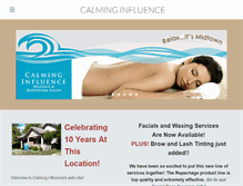 Tablet Screenshot of calminfluence.com